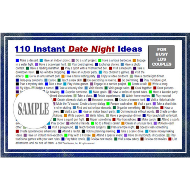 110 Instant Date Ideas Card