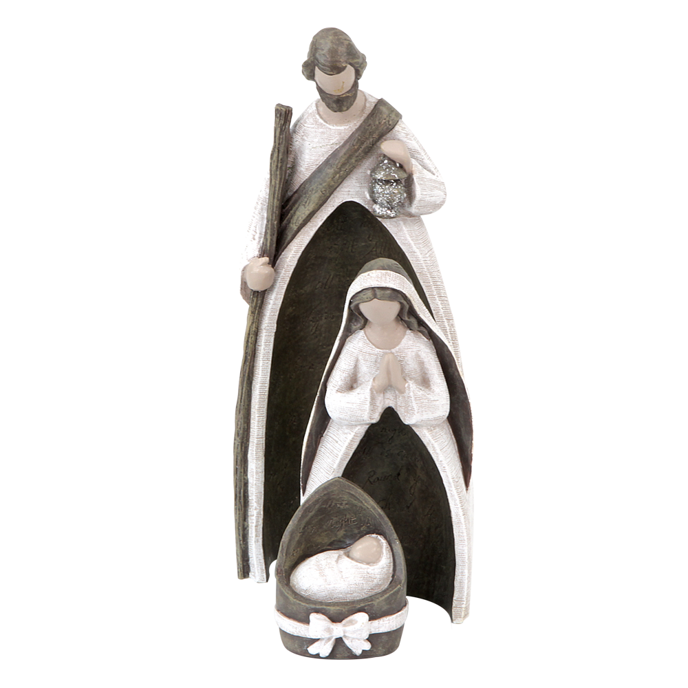 Nesting Silent Night Resin Nativity