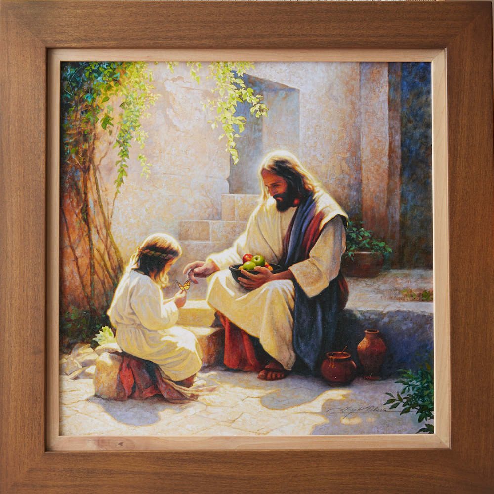 I Am a Child of God (21x21 Framed Textured Print)