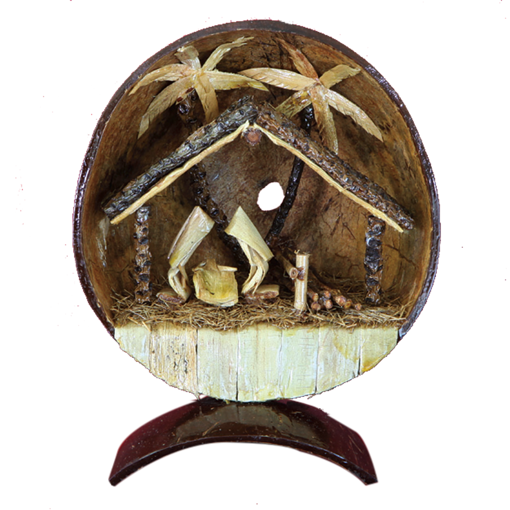 Cambodian Coconut Shell Nativity, , large image number 3