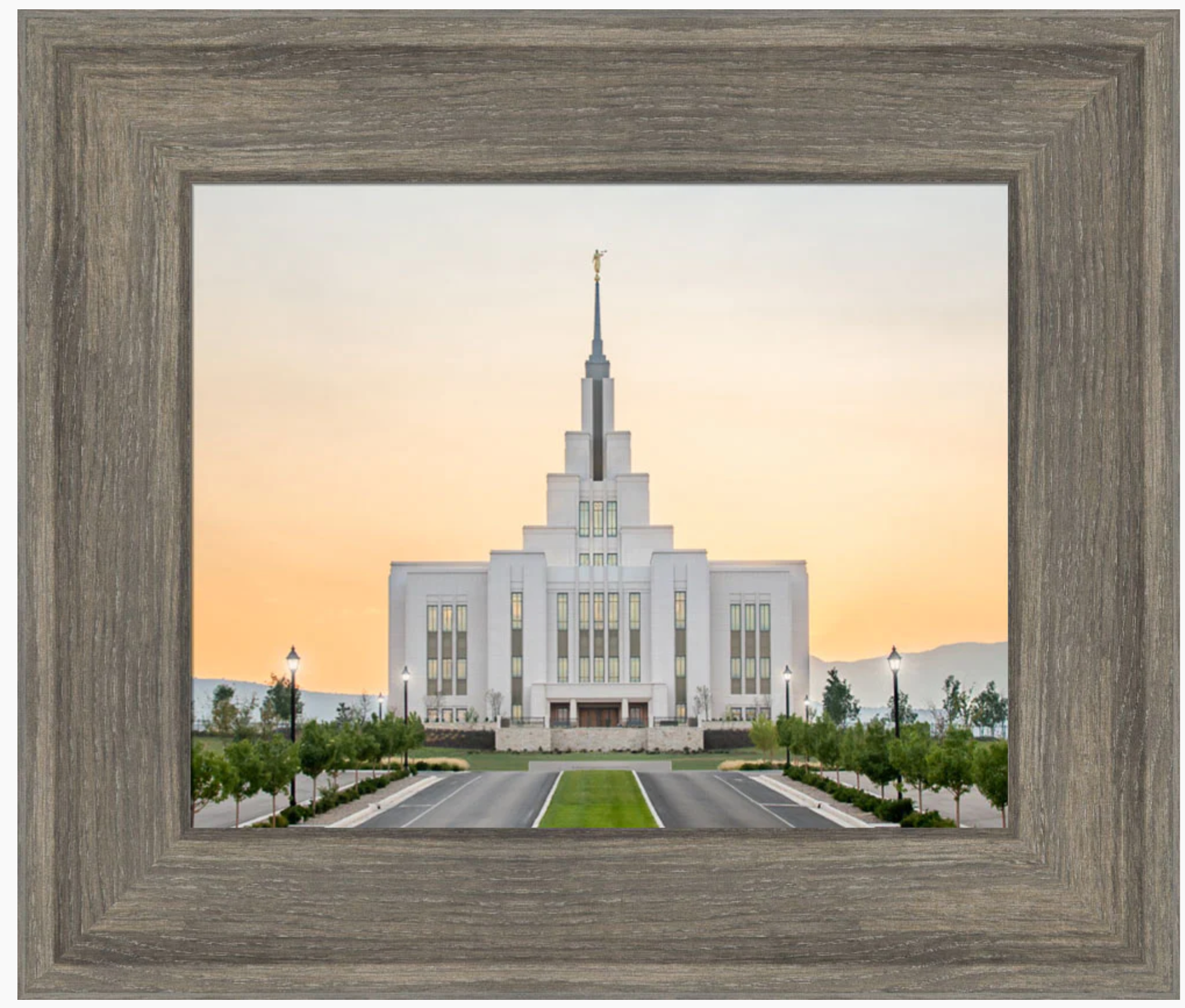 Saratoga Springs Temple, Conviction (12x14 Framed Textured Print)