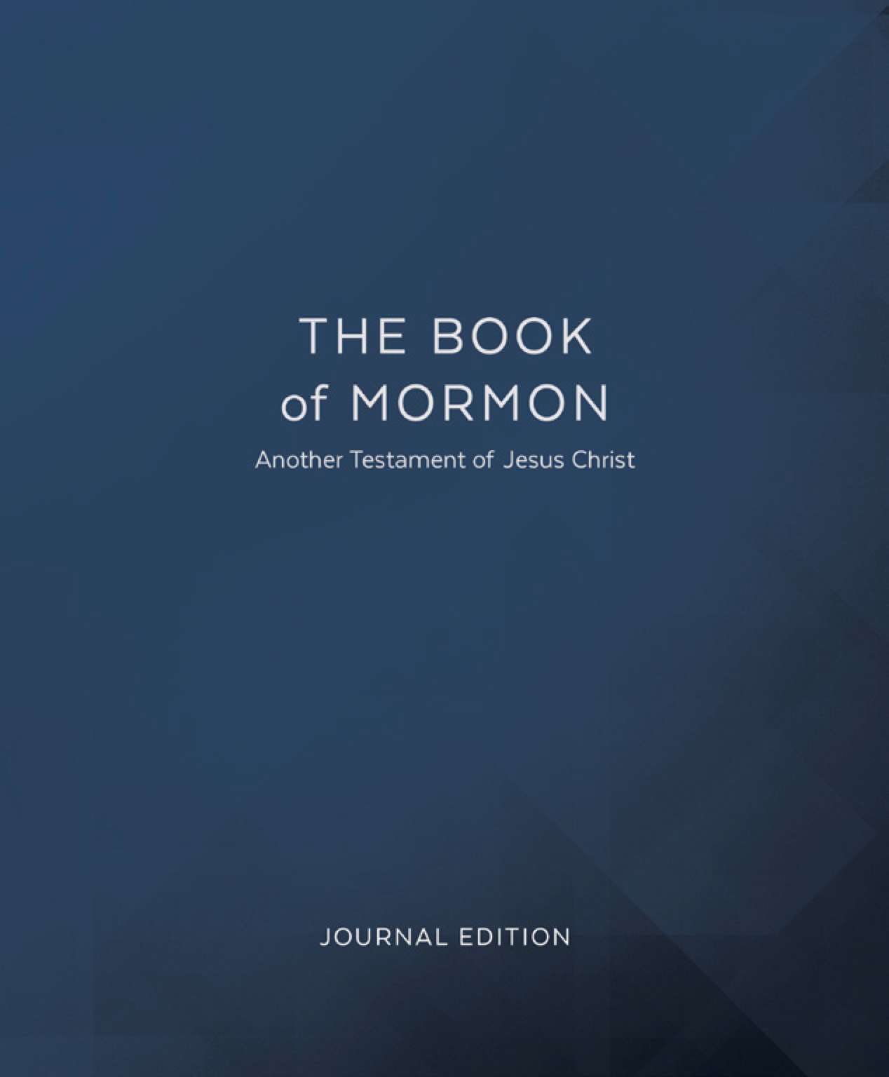 The Book of Mormon, Journal Edition, Large Print Blue (Lined)