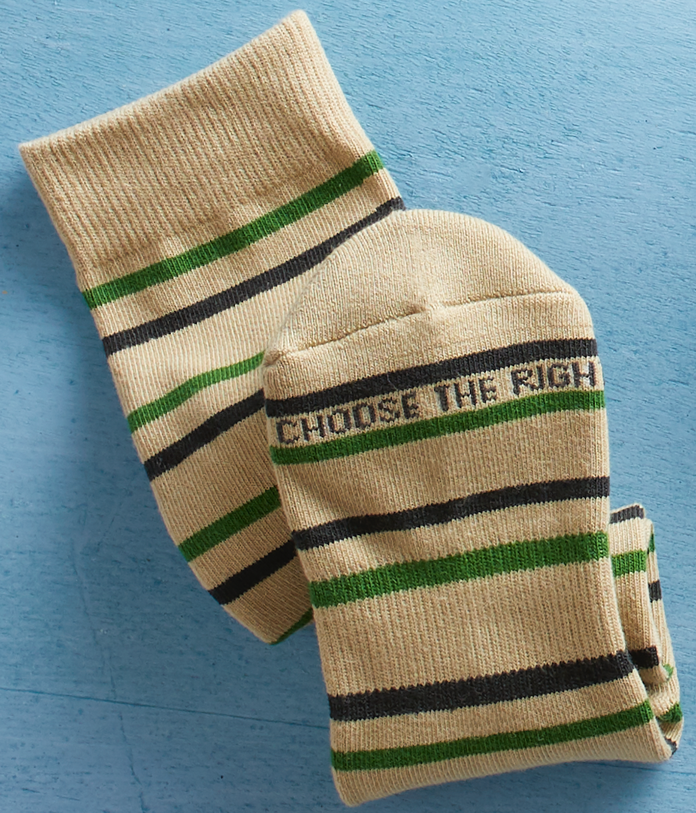Men's Choose the Right Stripes Socks, , large image number 1