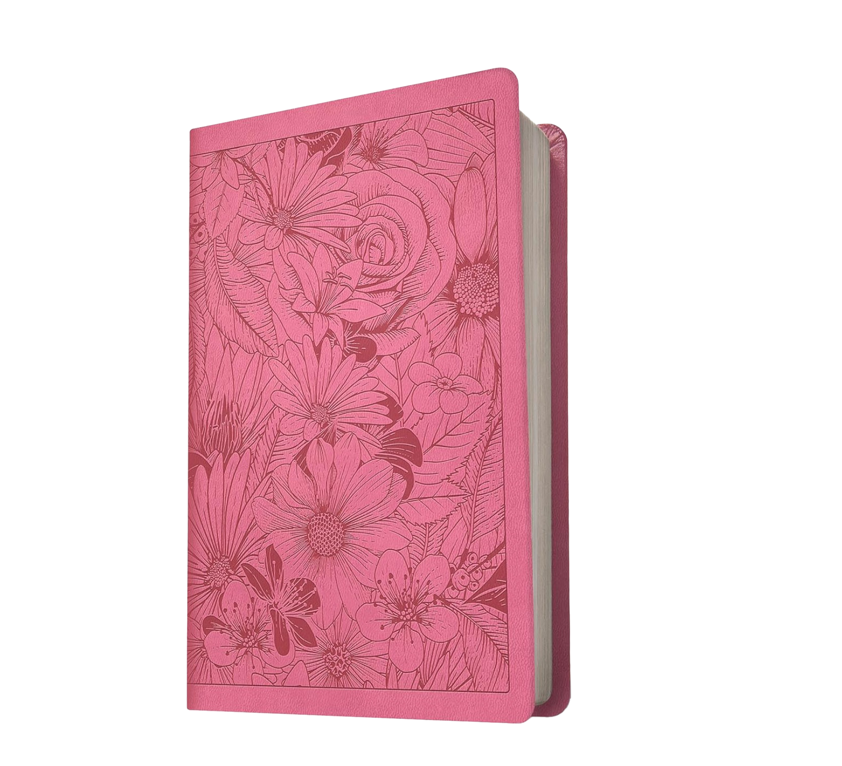 NLT Large Print Premium Value Thinline Bible, Faux Leather, Garden Pink, , large image number 2
