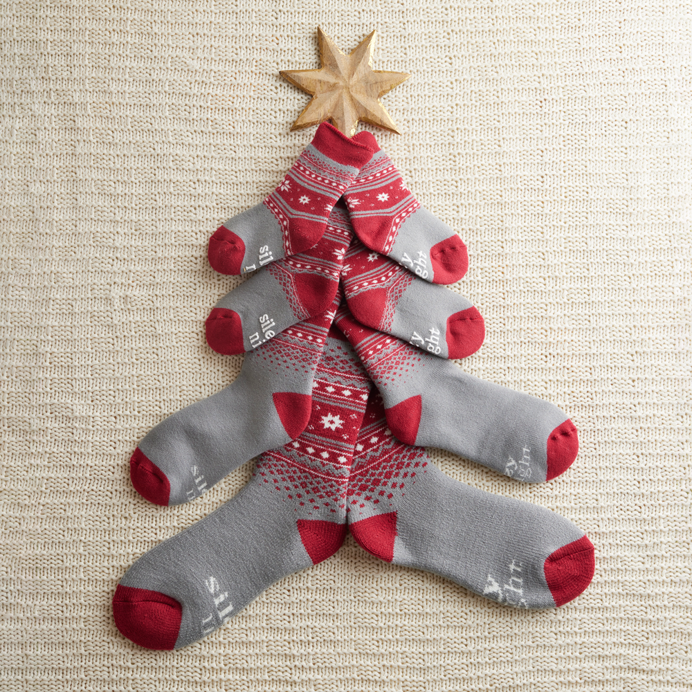 Silent Night, Cozy Night Christmas Socks, , large