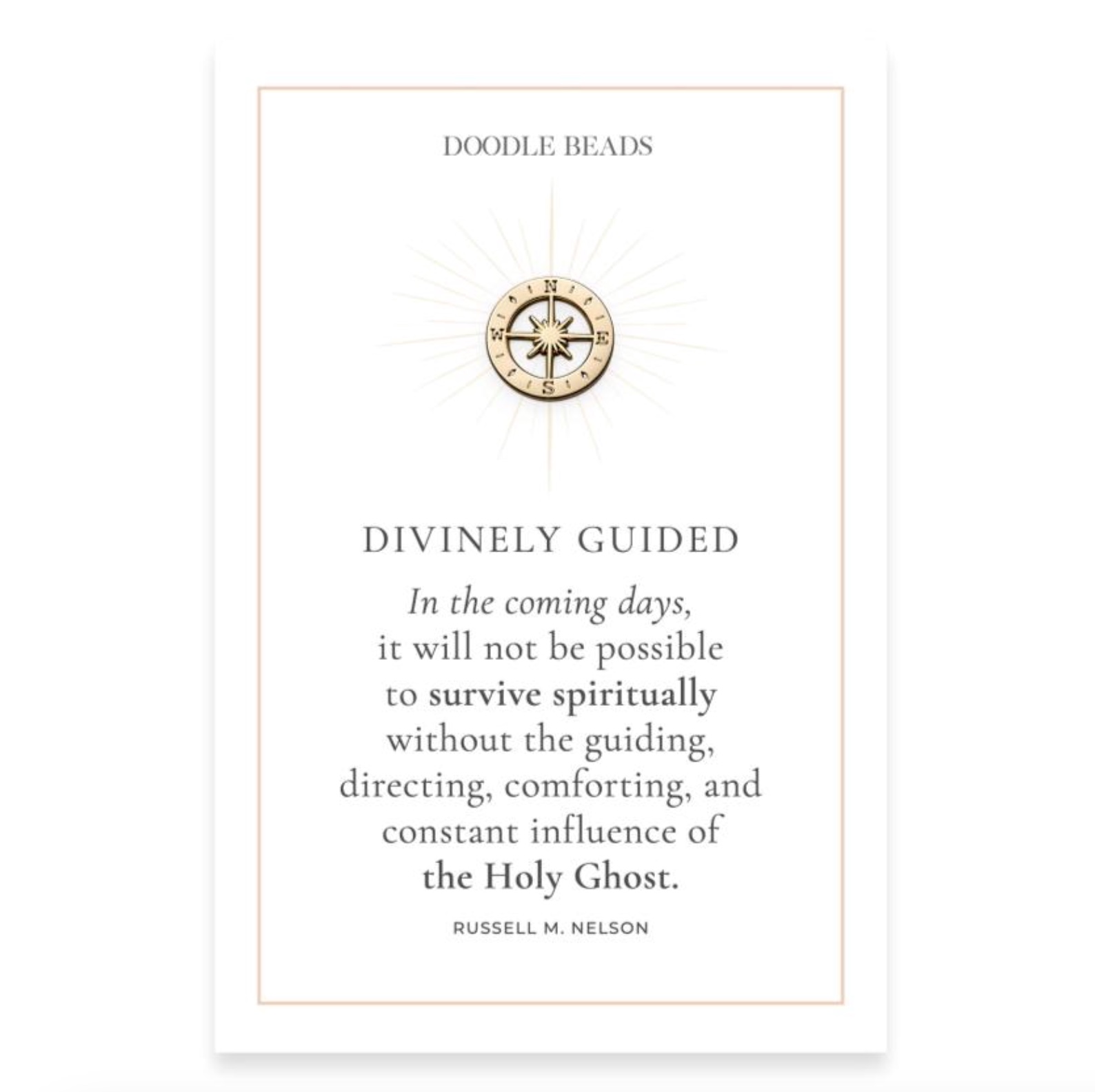 Divinely Guided Compass Pin
