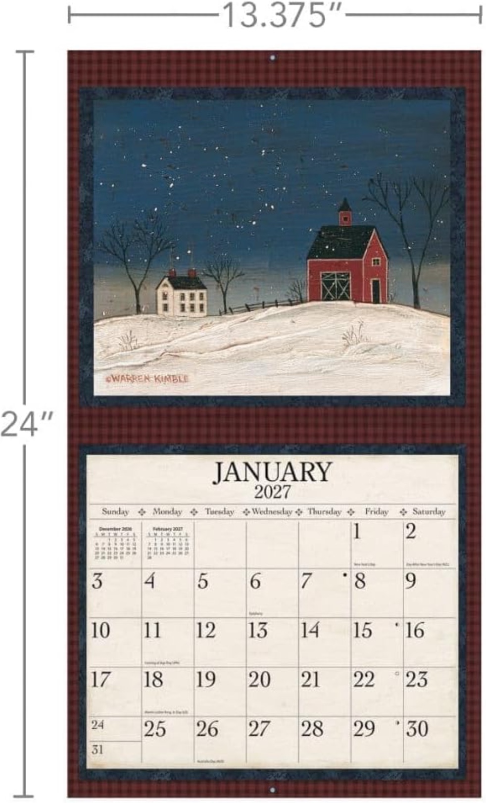 2027 Warren Kimble Wall Calendar, , large
