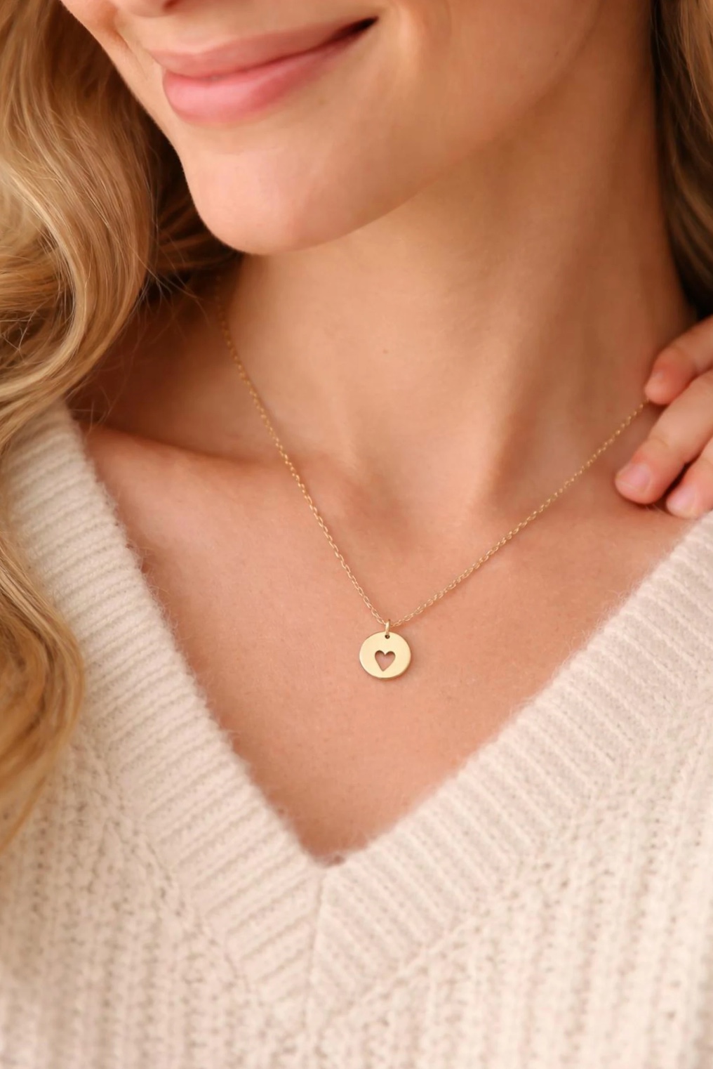 Mother and Daughter Heart Necklace, , large image number 4
