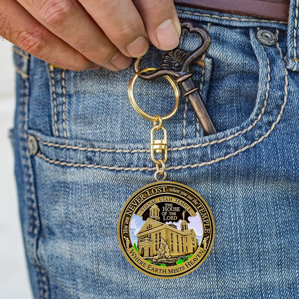 Vernal Utah Temple Keychain, , large image number 4
