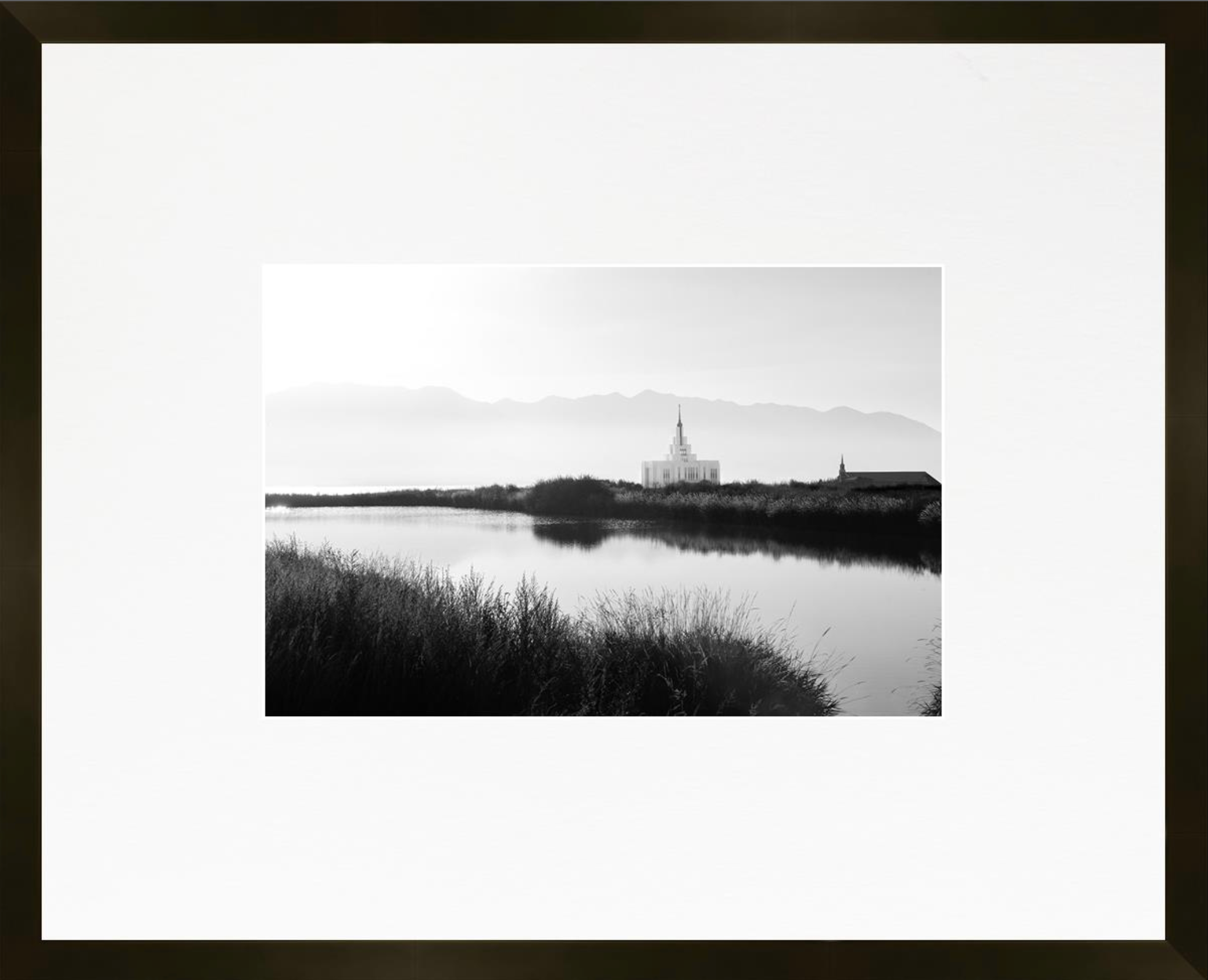 Saratoga Springs Utah Temple, Place of Peace (21x17 Framed Paper Print)