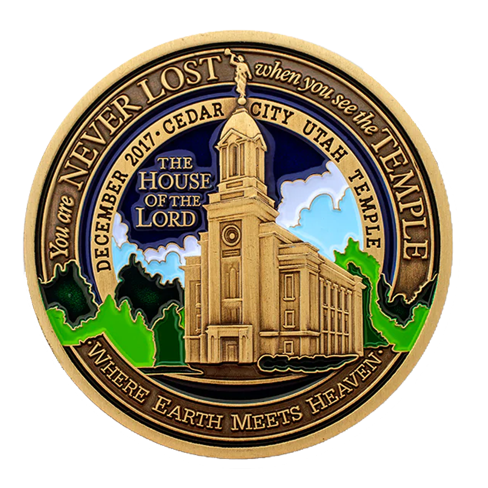Cedar City Utah Temple Medallion Coin