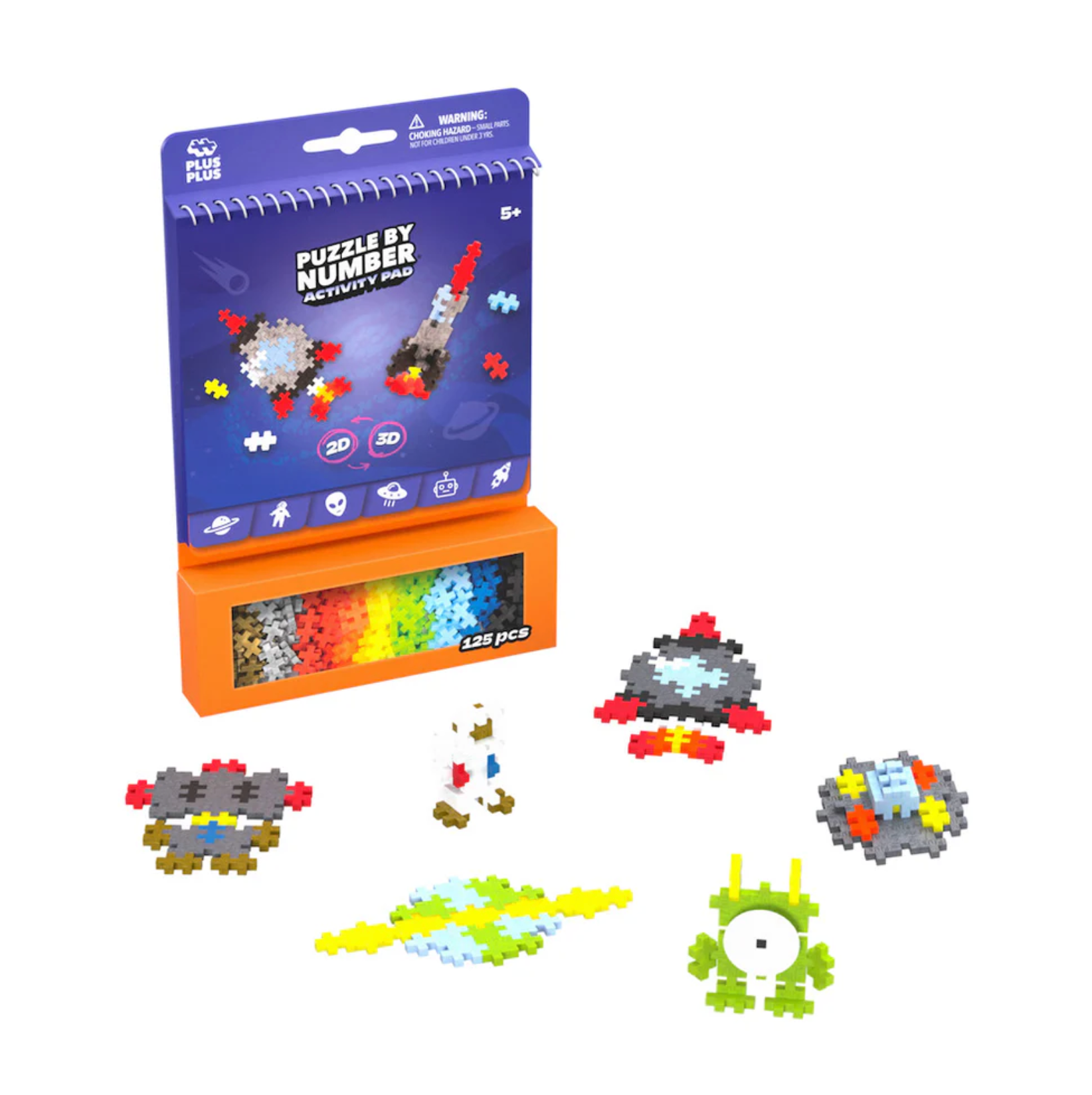 Plus Plus Puzzle by Number Activity Pad Space
