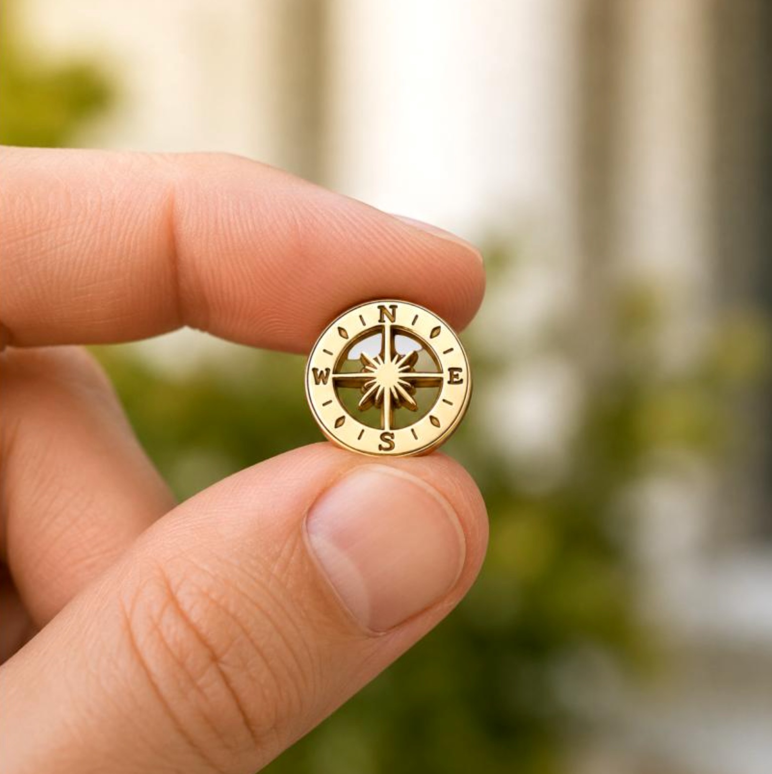 Divinely Guided Compass Pin, , large