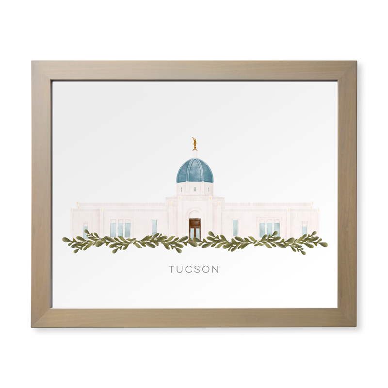Tucson Arizona Temple (28x34 Framed Paper Print)