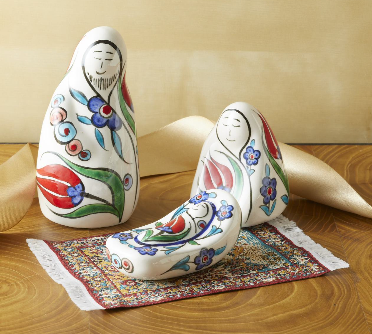 Handmade Turkish Nicean Ceramic Nativity, , large image number 1