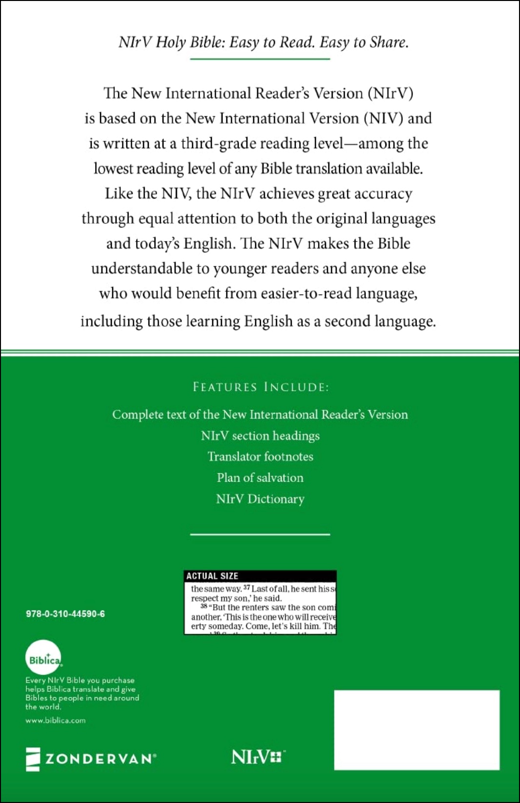 NIrV, Economy Holy Bible, , large image number 4