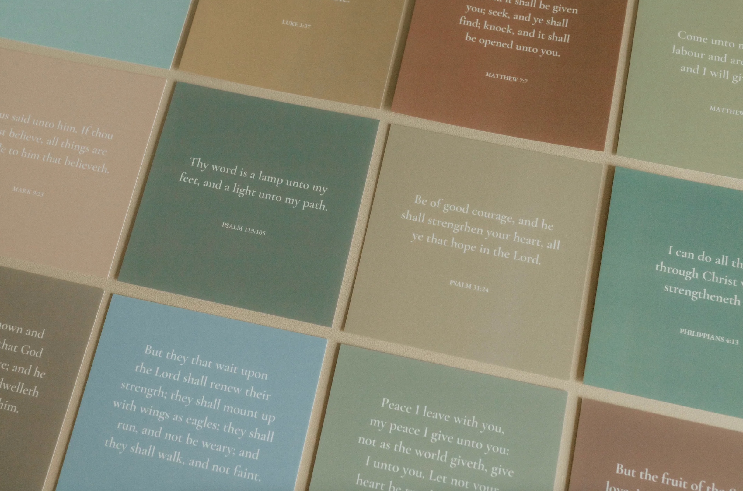 Earth Tones Scripture Card Set with Block, , large