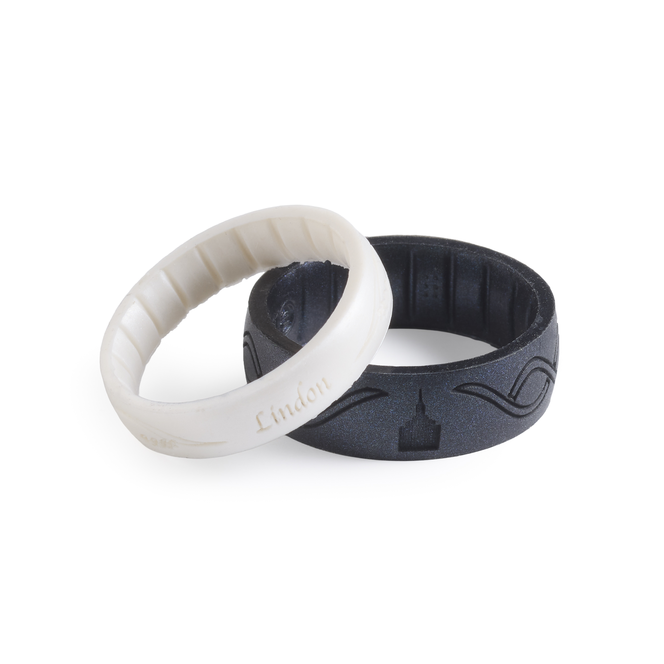 Lindon Temple Thin Silicone Ring, , large image number 2