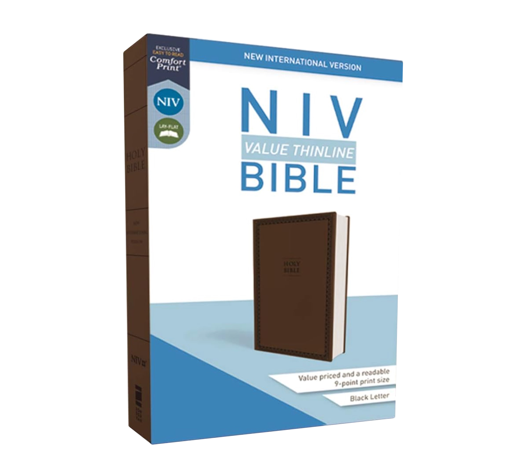 NIV, Value Thinline Bible, Faux Leather, Brown, , large