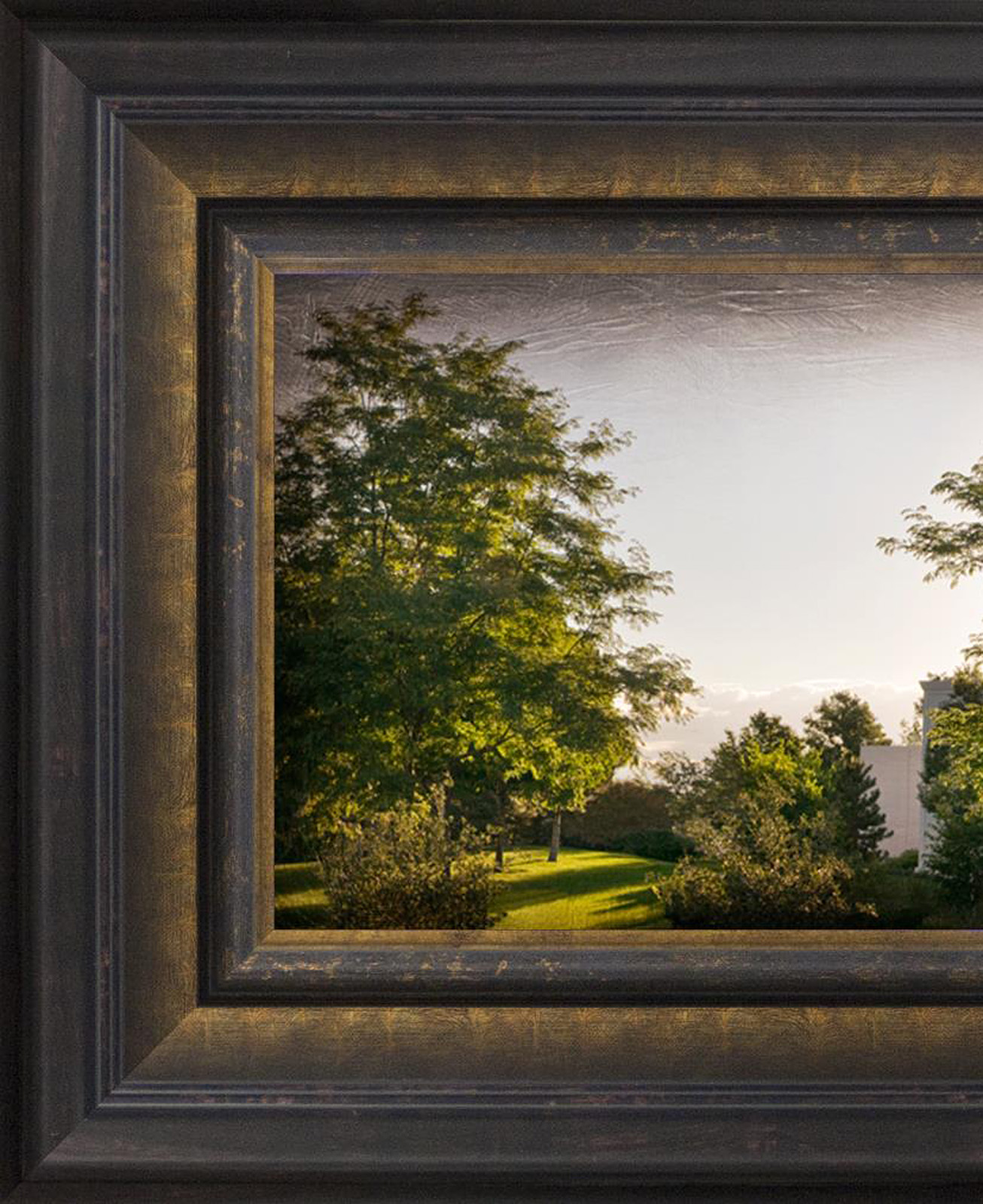 Denver Temple, the Day Dawn is Breaking (19x48 Canvas Framed Art), , large image number 2