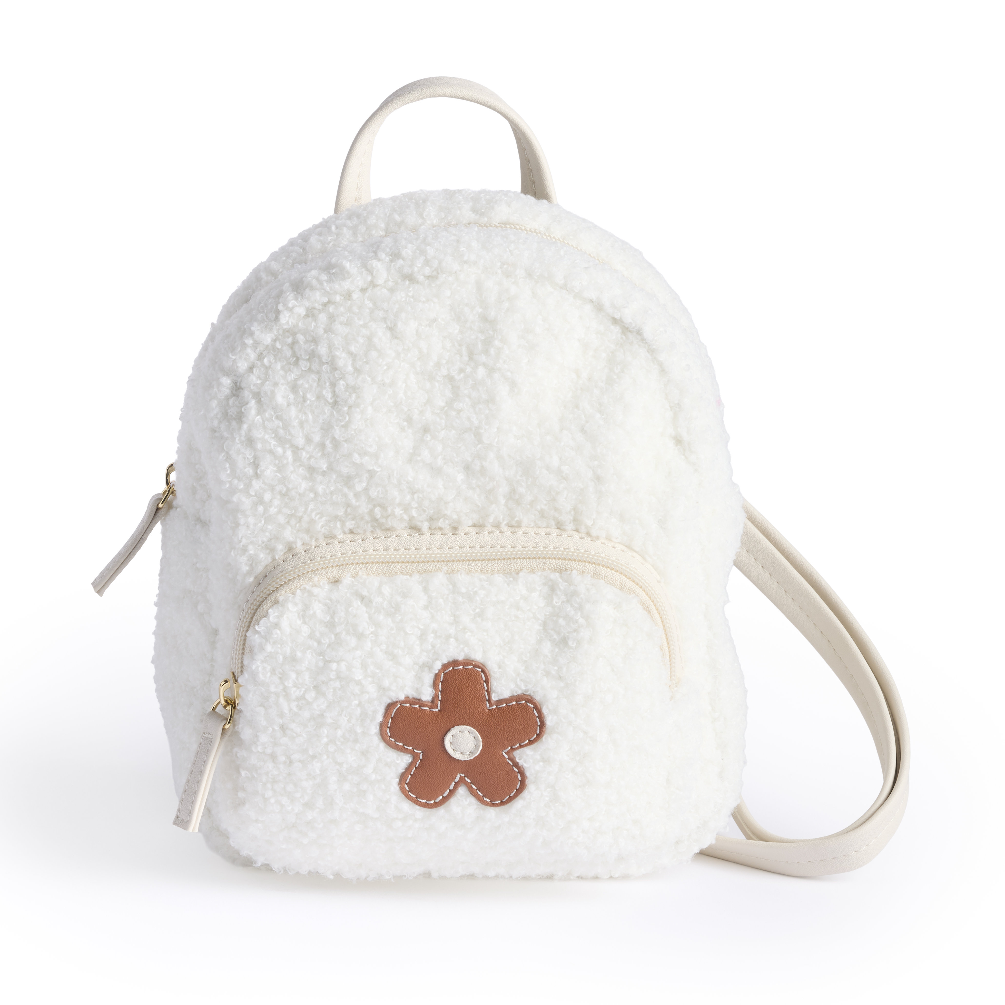 Fuzzy Flower Regular Tote Backpack