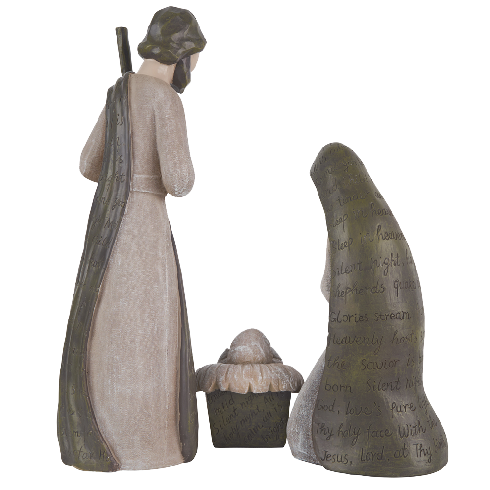 Silent Night Holy Family Resin Nativity, , large