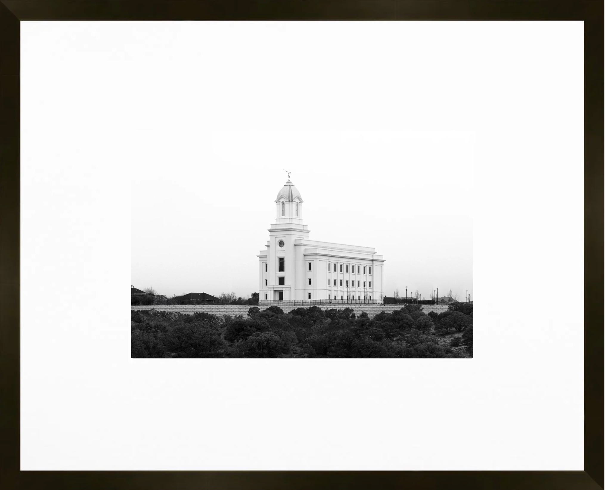 Cedar City Utah Temple, Place of Peace (21x17 Framed Paper Print)