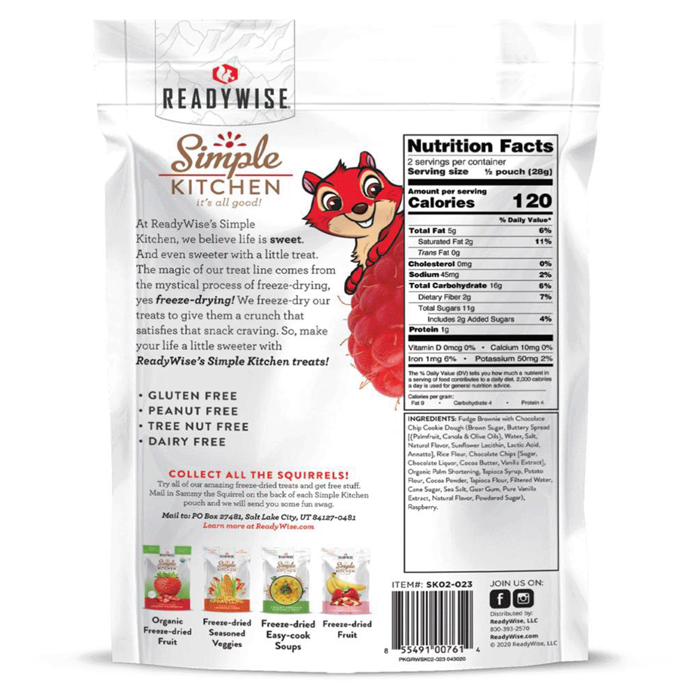Simple Kitchen Raspberries & Brownie Bites Single Pouch, , large