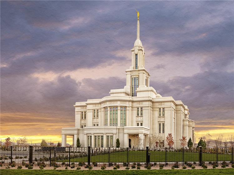 Payson Temple Storm Breaks Print