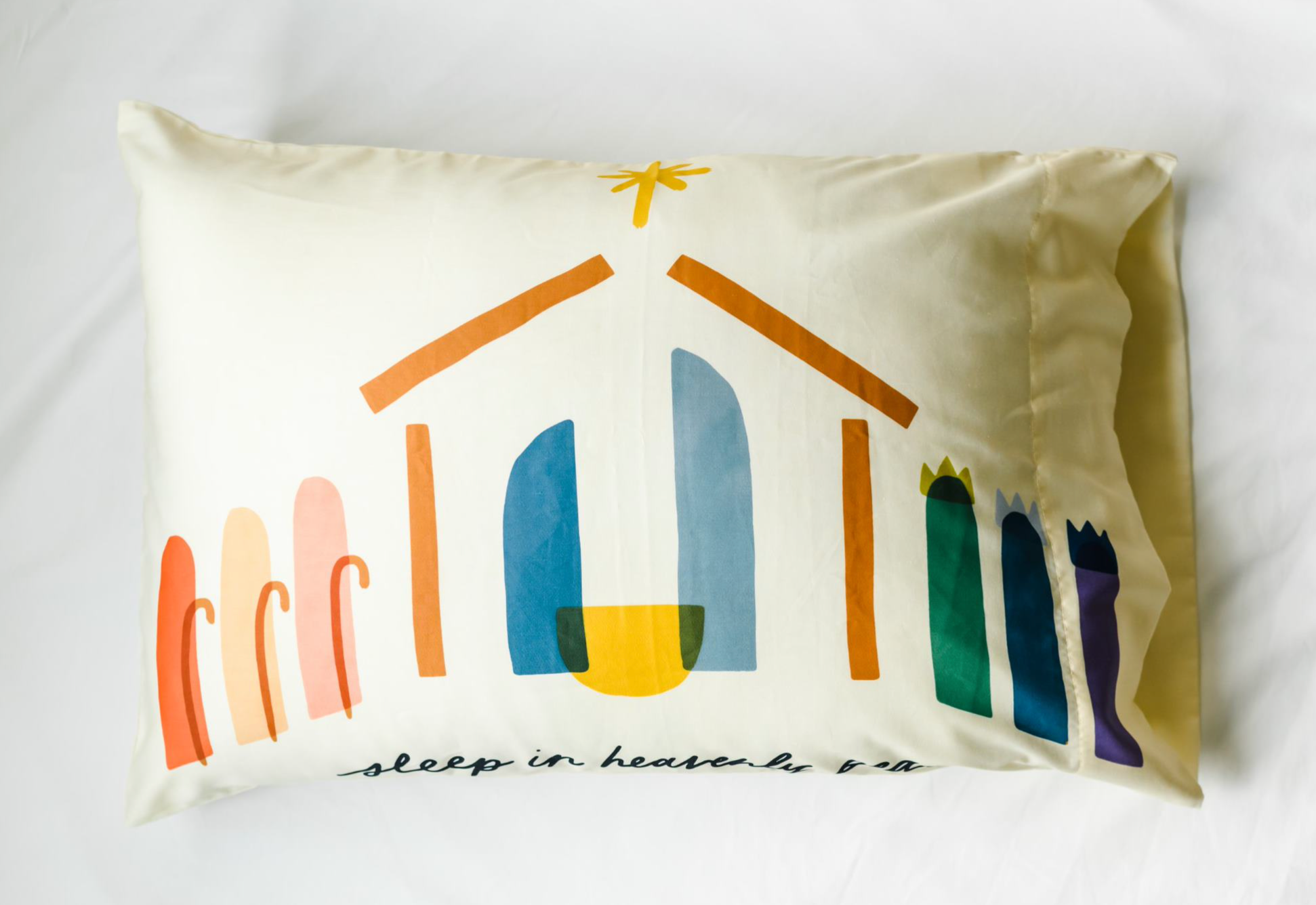 Sleep in Heavenly Peace Nativity Pillowcase, , large image number 1