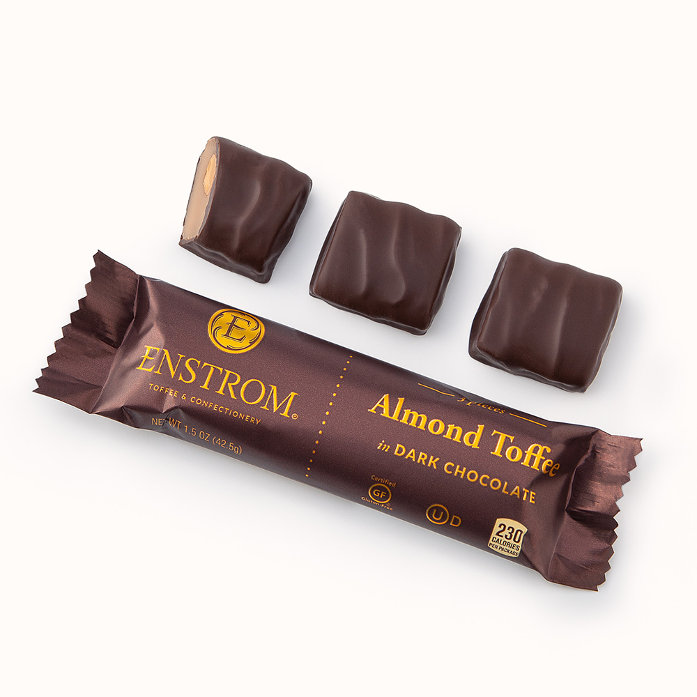 Almond Toffee 3 Pc Bar Dark Chocolate