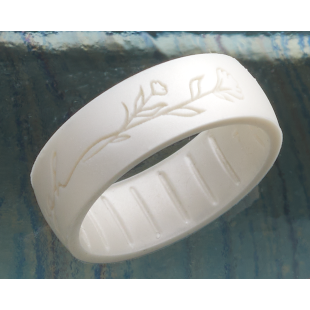 Silicone More Than Enough White Pearl Ring, , large