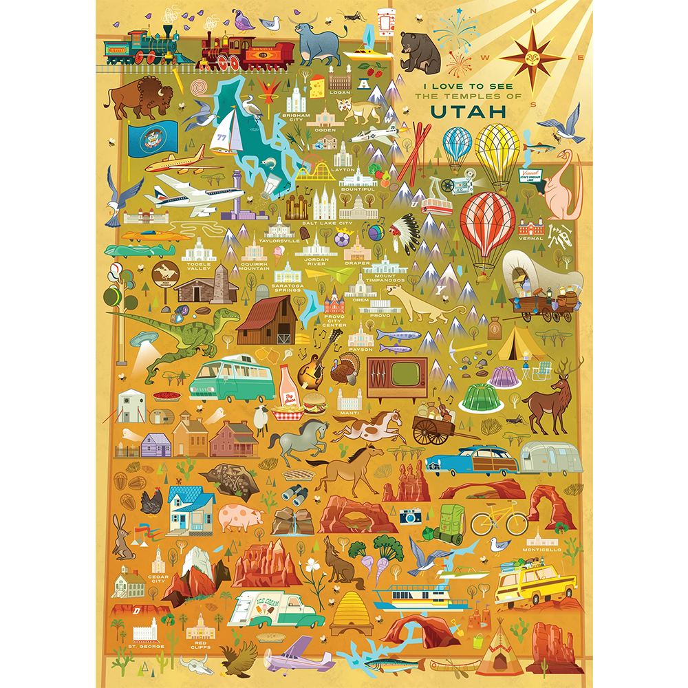Temples of Utah 1000 Piece Puzzle, , large