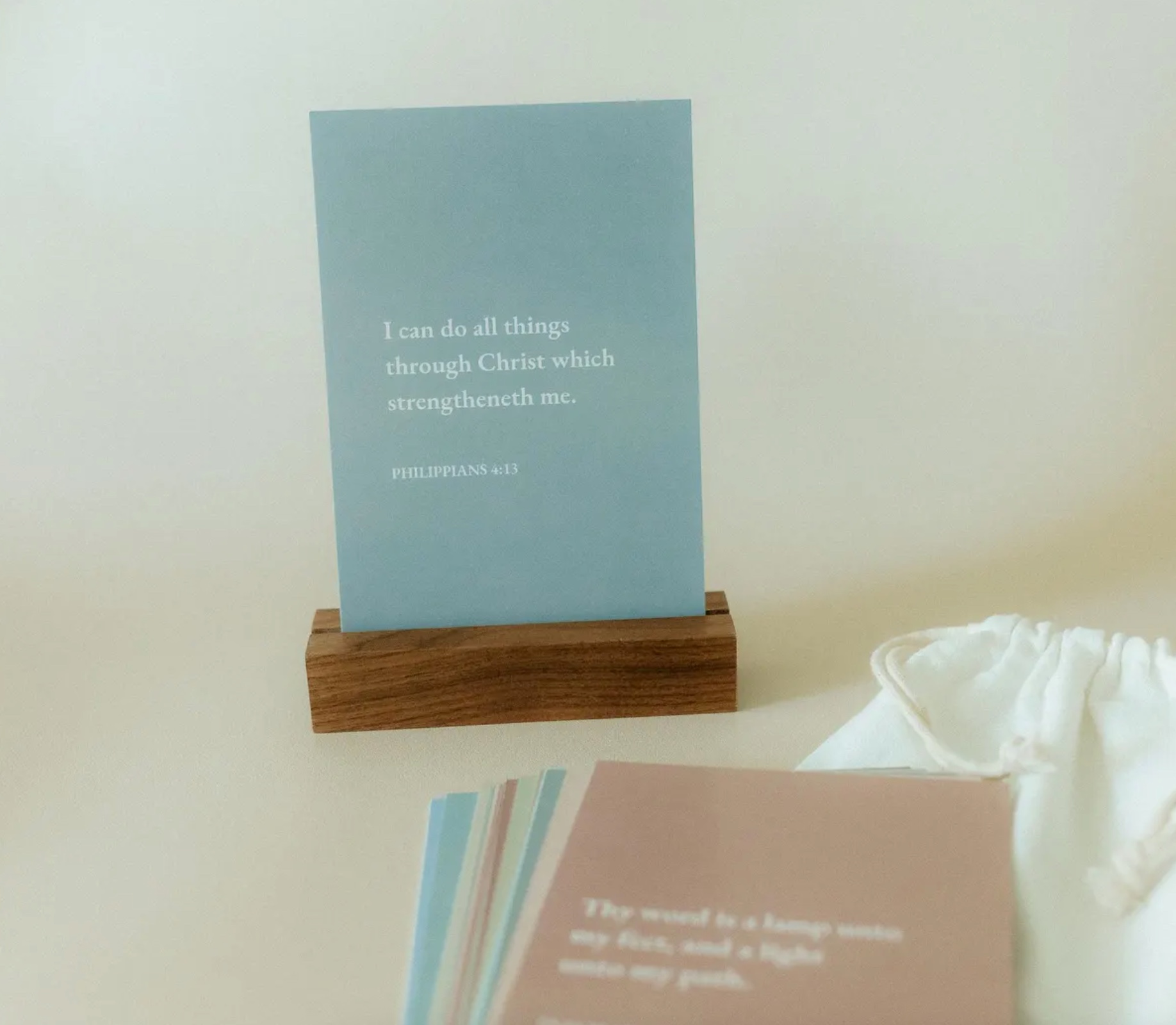 Earth Tones Scripture Card Set with Block