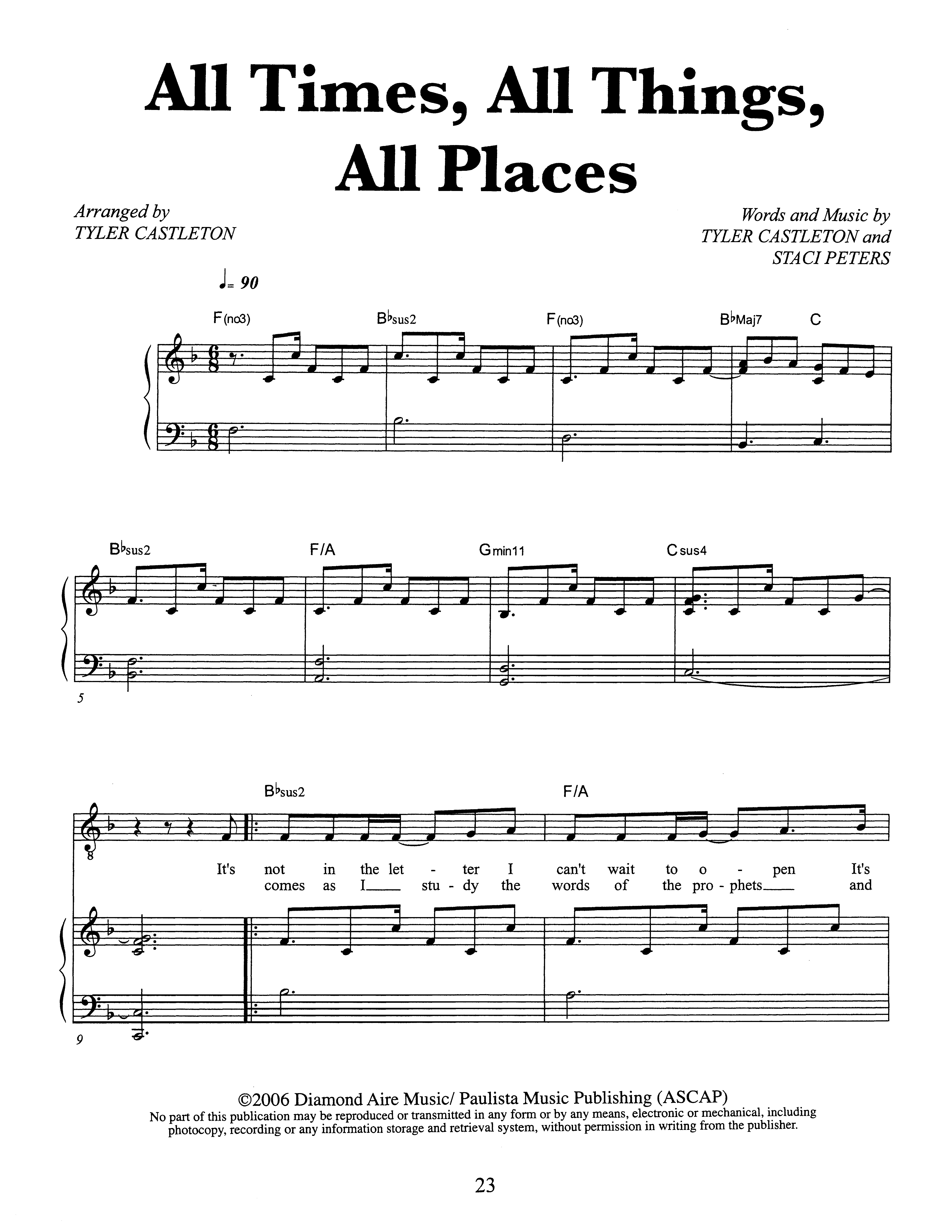 All Times, All Things, All Places