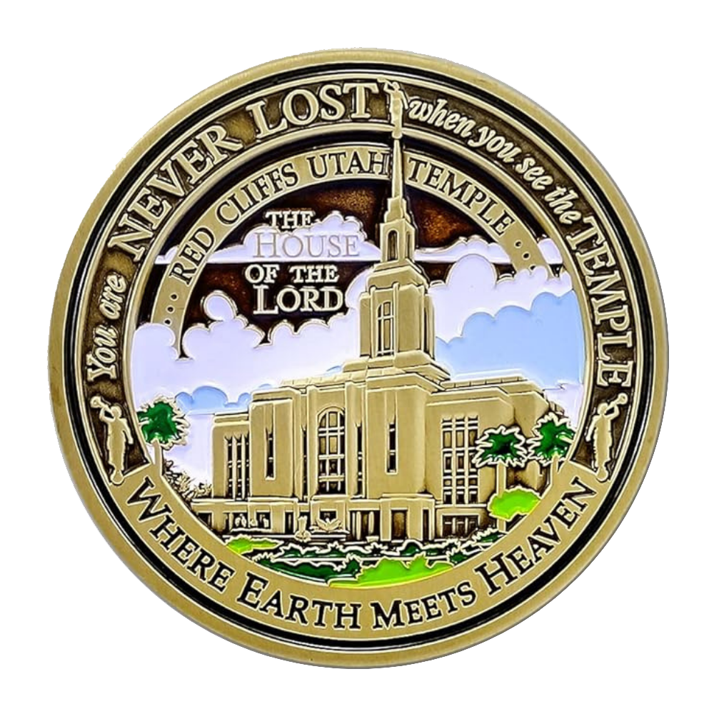 Red Cliffs Utah Temple Medallion Coin