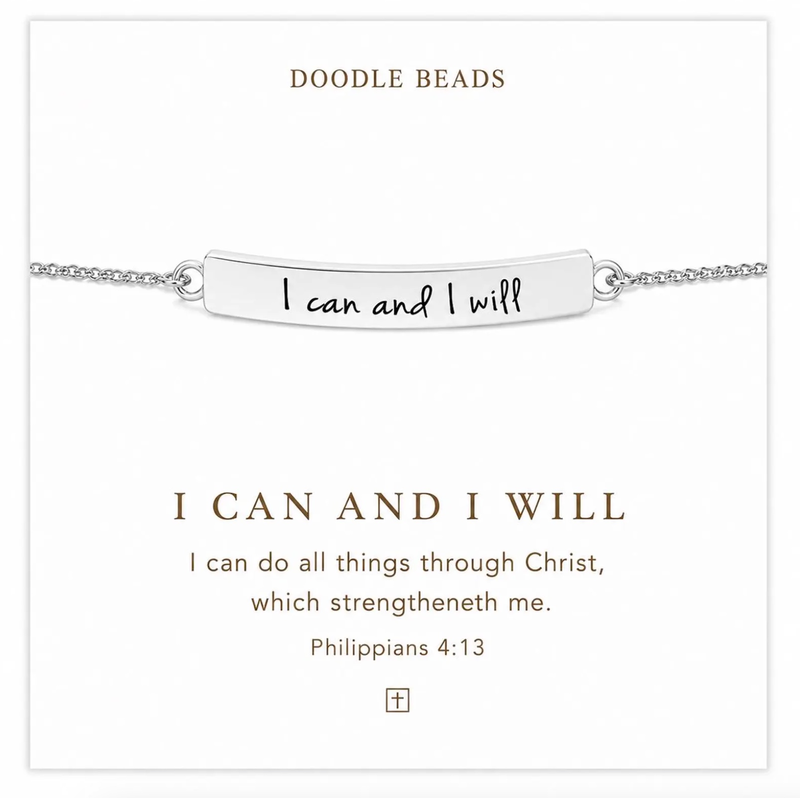 I Can and I Will Adjustable Bracelet, , large