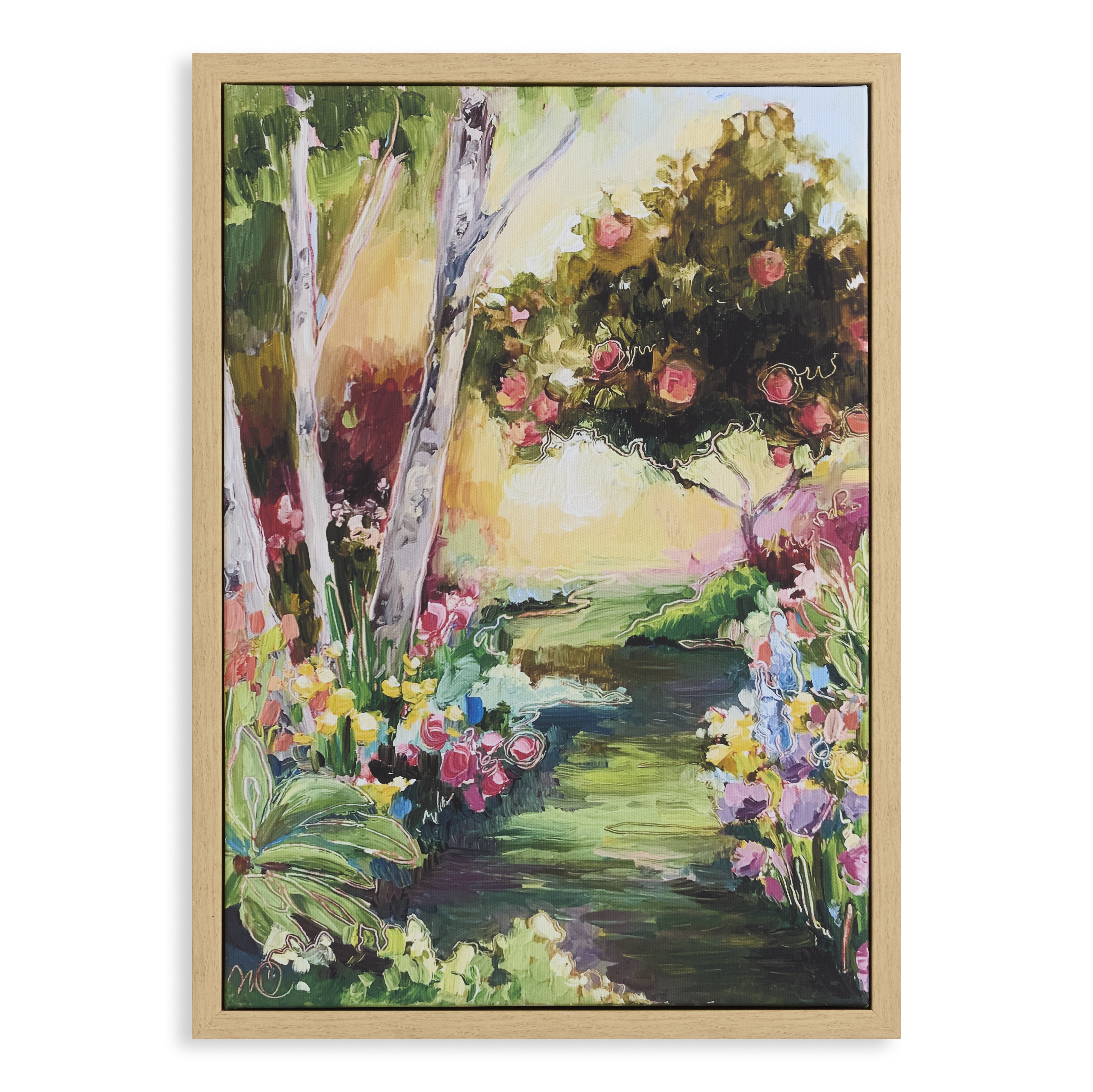 God's First Garden (21x15 Floating Framed Canvas Print)