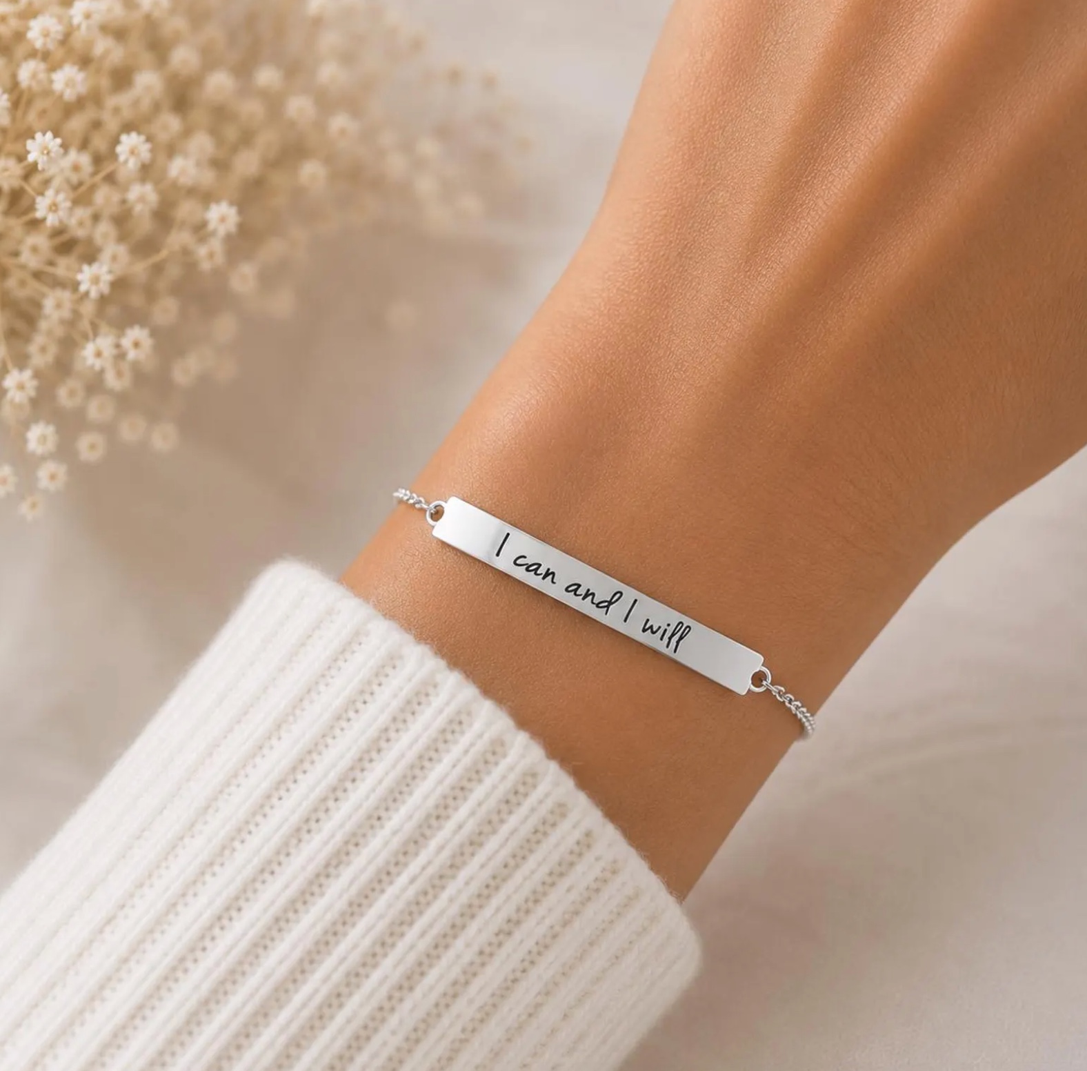 I Can and I Will Adjustable Bracelet, , large image number 3