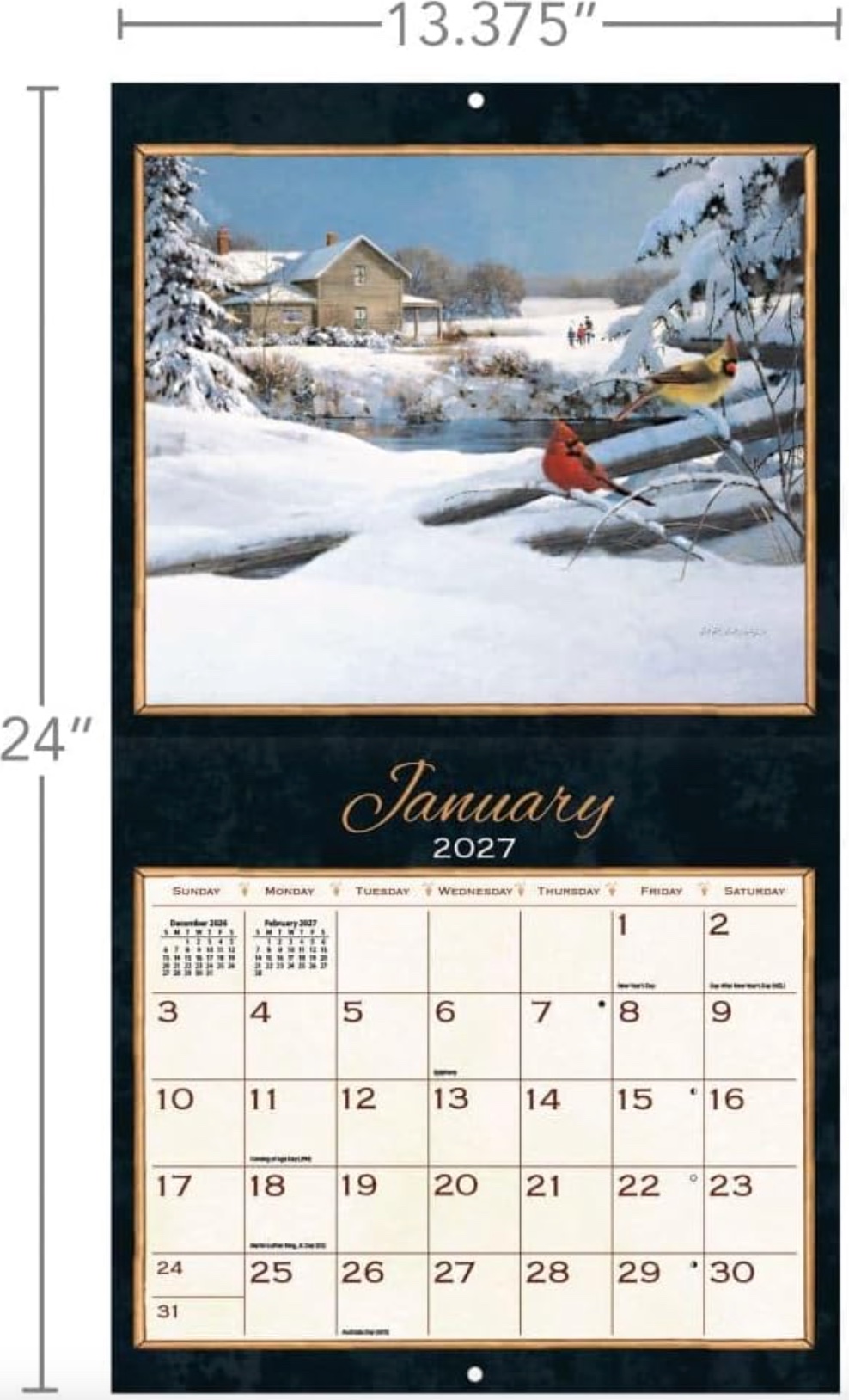 2027 Treasured Times Wall Calendar, , large