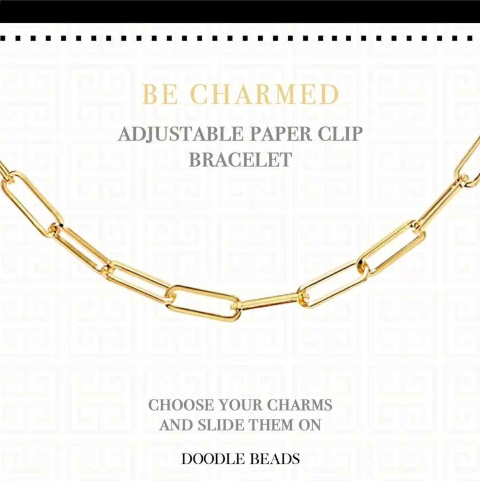 Be Charmed Adjustable Paperclip Bracelet