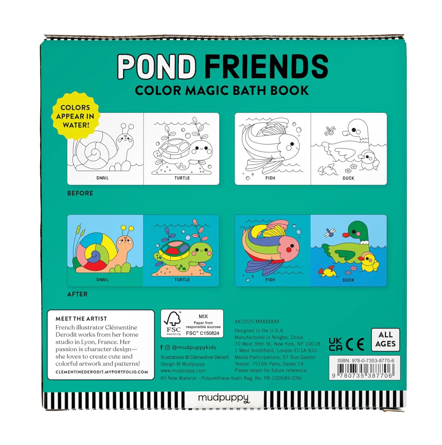 Pond Friends Color Magic Bath Book, , large image number 4