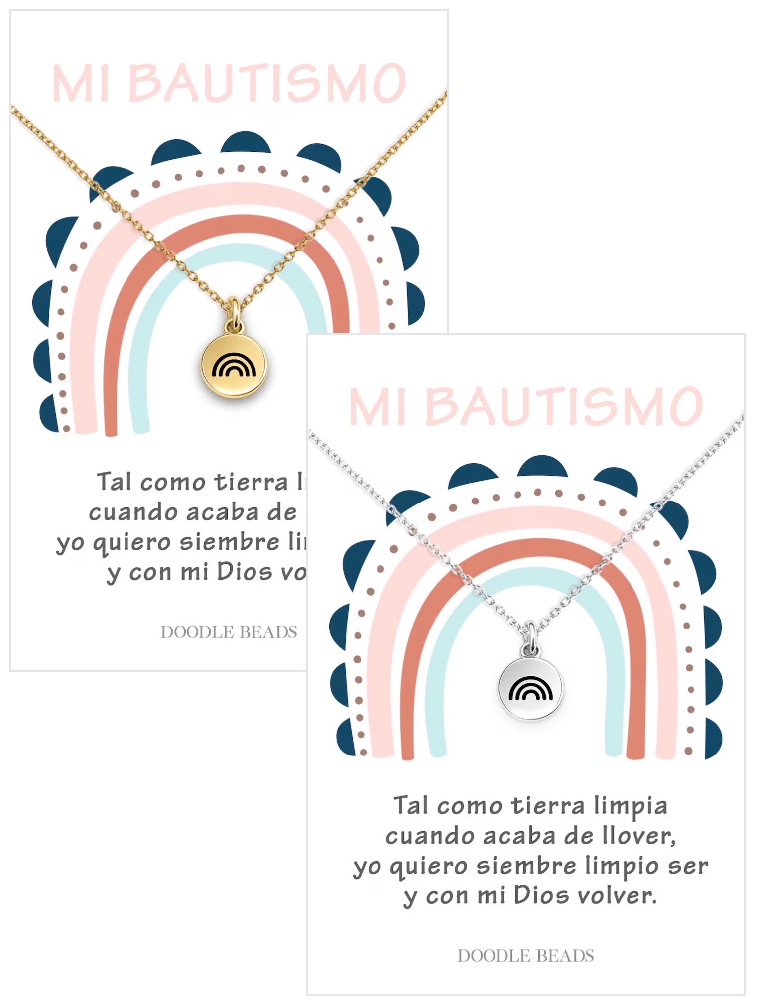 Spanish Rainbow Baptism Necklace
