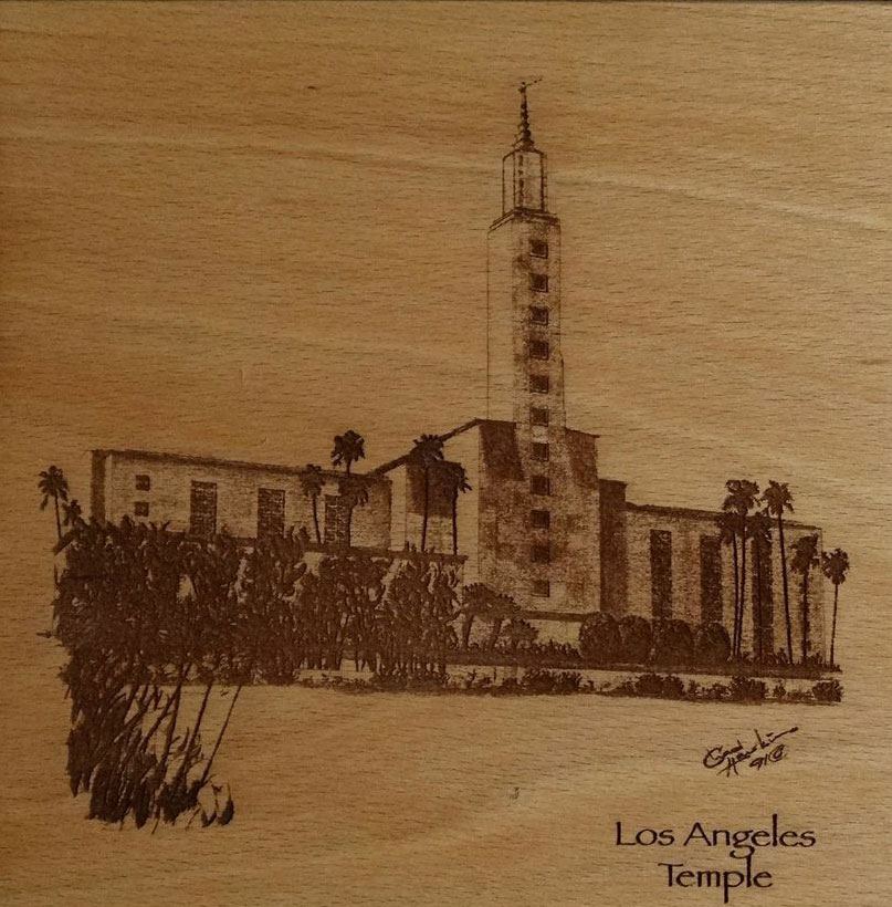 Los Angeles Temple (6x6 Plaque)