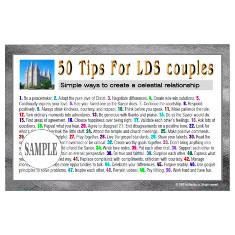 50 Tips for LDS Couples Card