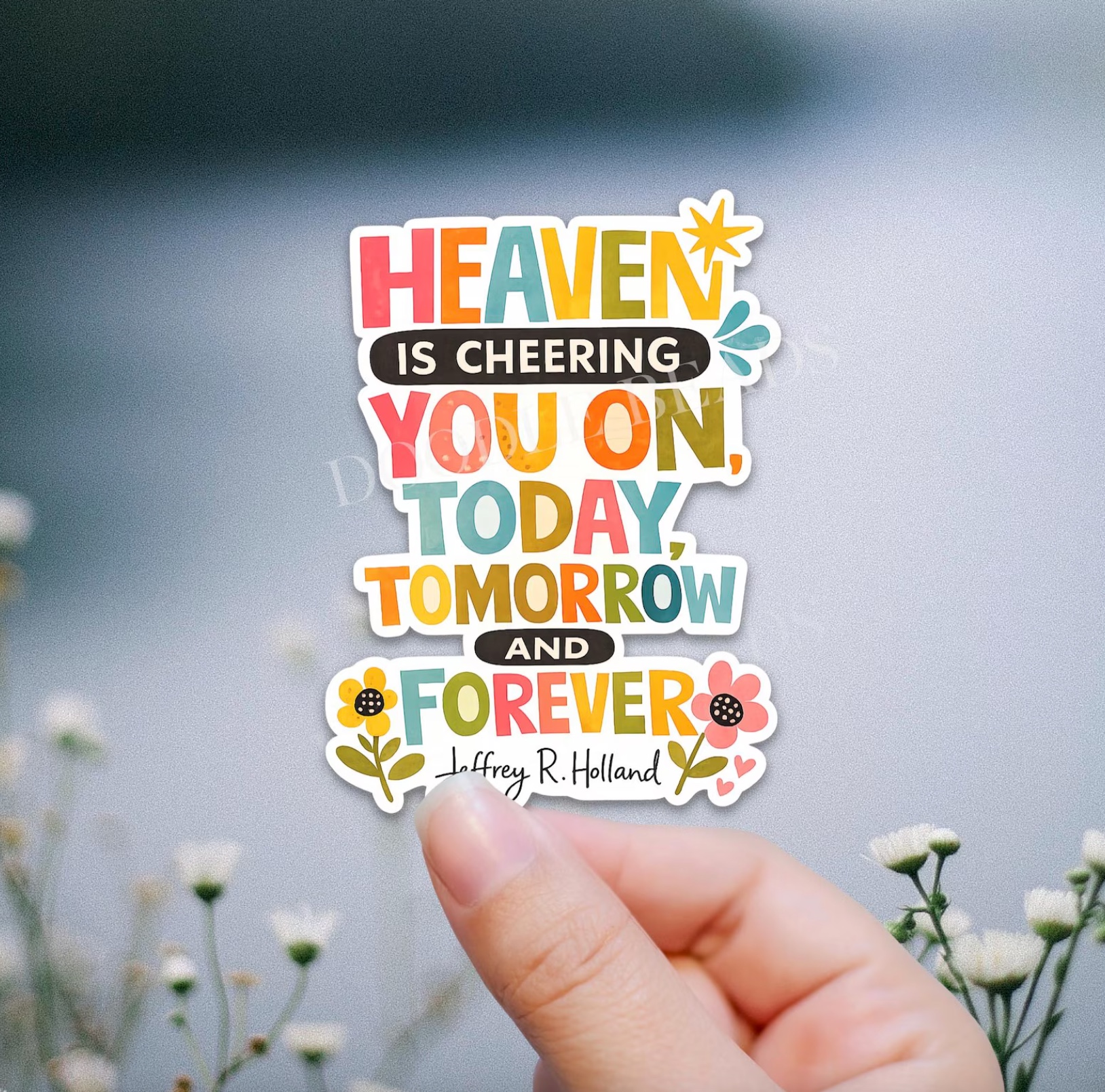 Heaven is Cheering You On Sticker, , large