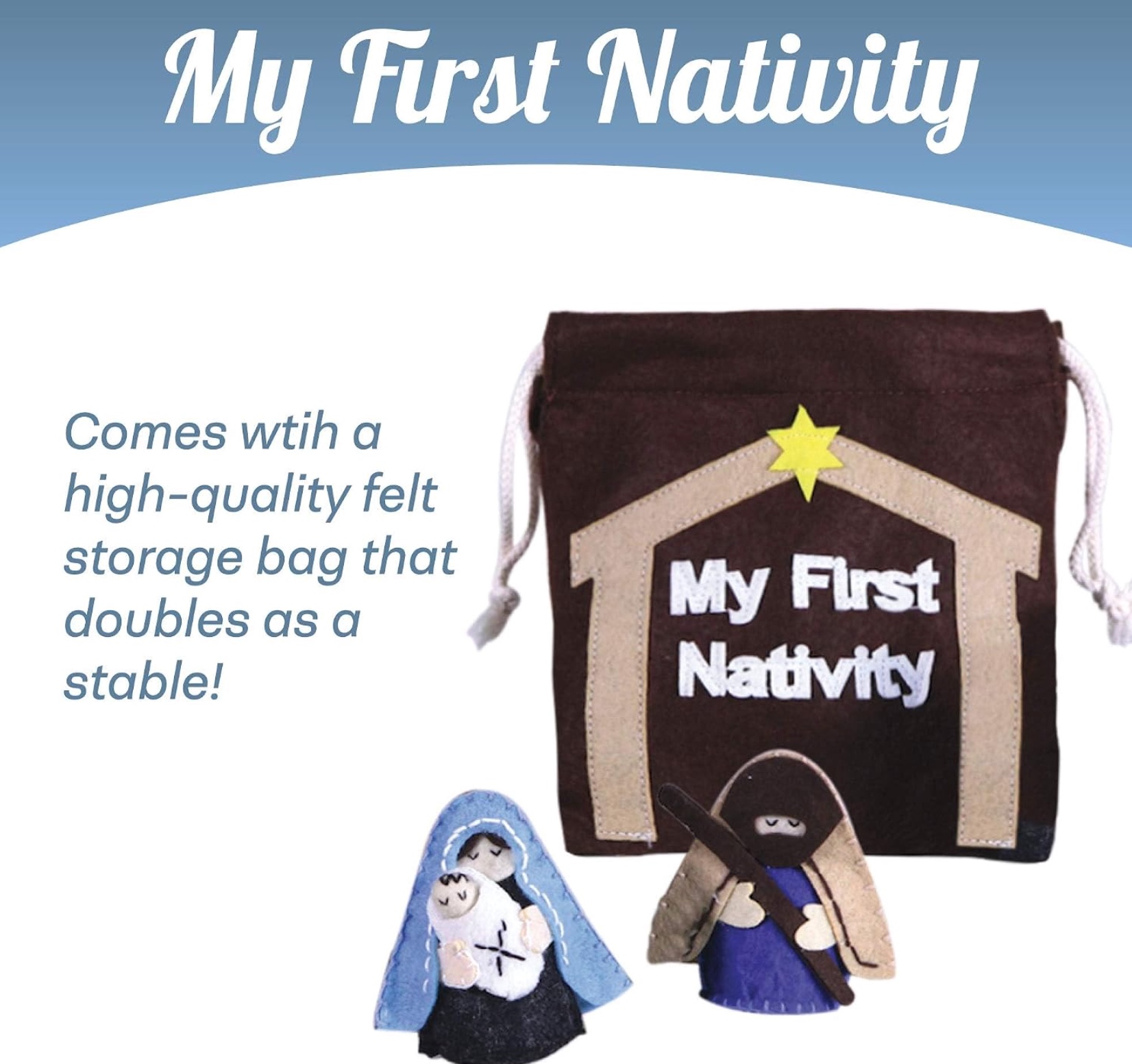 My First Nativity Felt Quiet Bag, , large image number 1