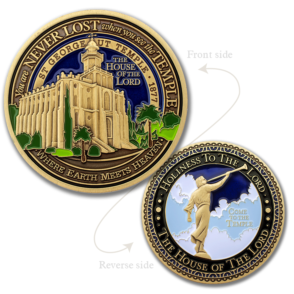 St. George Utah Temple Medallion Coin, , large image number 3