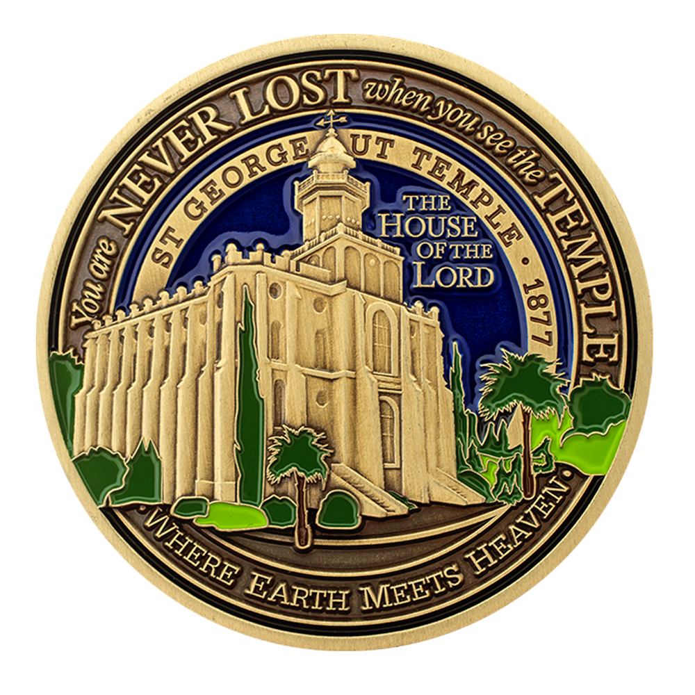 St. George Utah Temple Medallion Coin