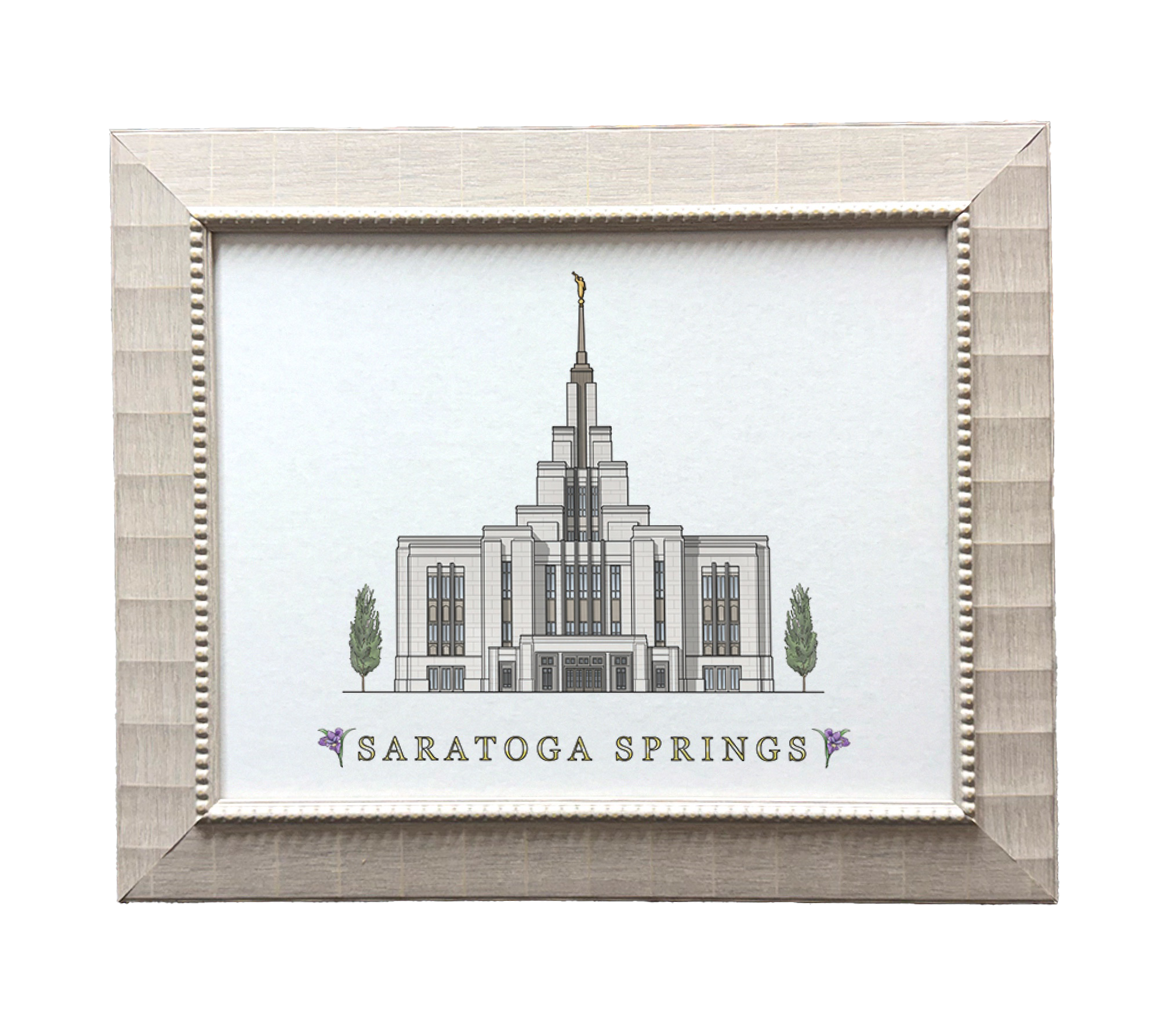 Saratoga Springs Utah Temple (15x18 Framed Paper Print)